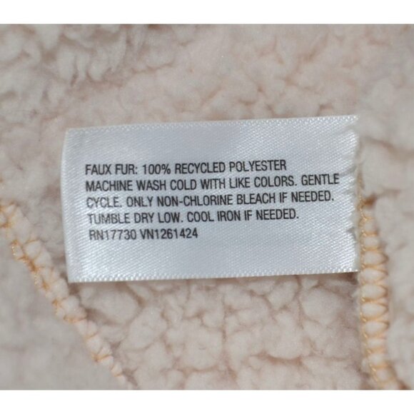 NWOT Wild Fable Boxy Crop Full Fleece Zip Front Jacket Size M/L Cream Neutral - Picture 10 of 11